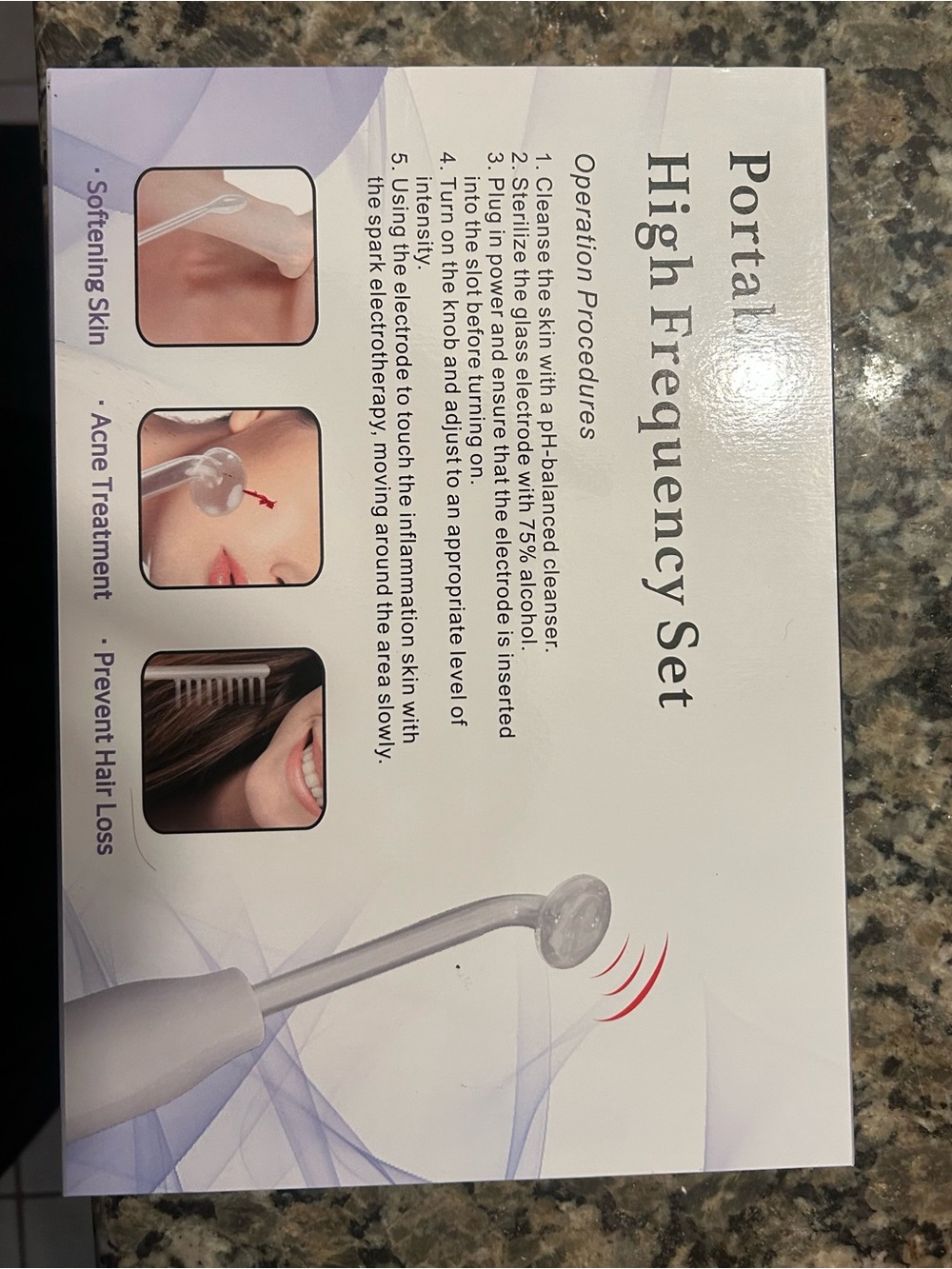 Portable High Frequency Acne Device - White